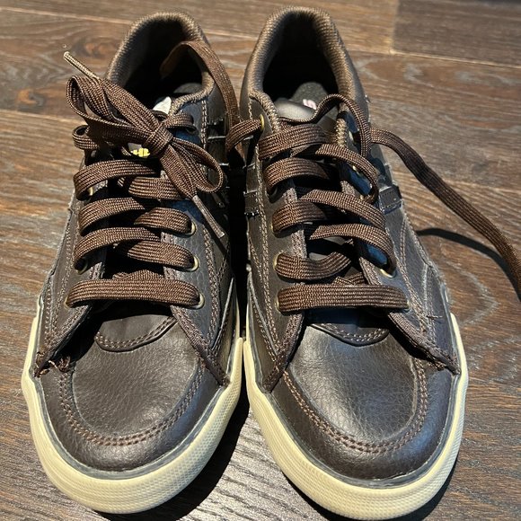Brown Skechers Leather Running Shoes - Picture 1 of 6